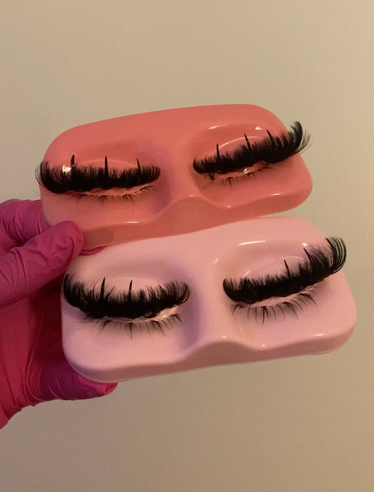 Messy Cat eye with spikes + bottoms custom lash strips