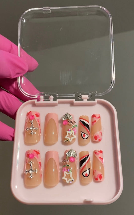 Blinged Moster Eye Press On Set