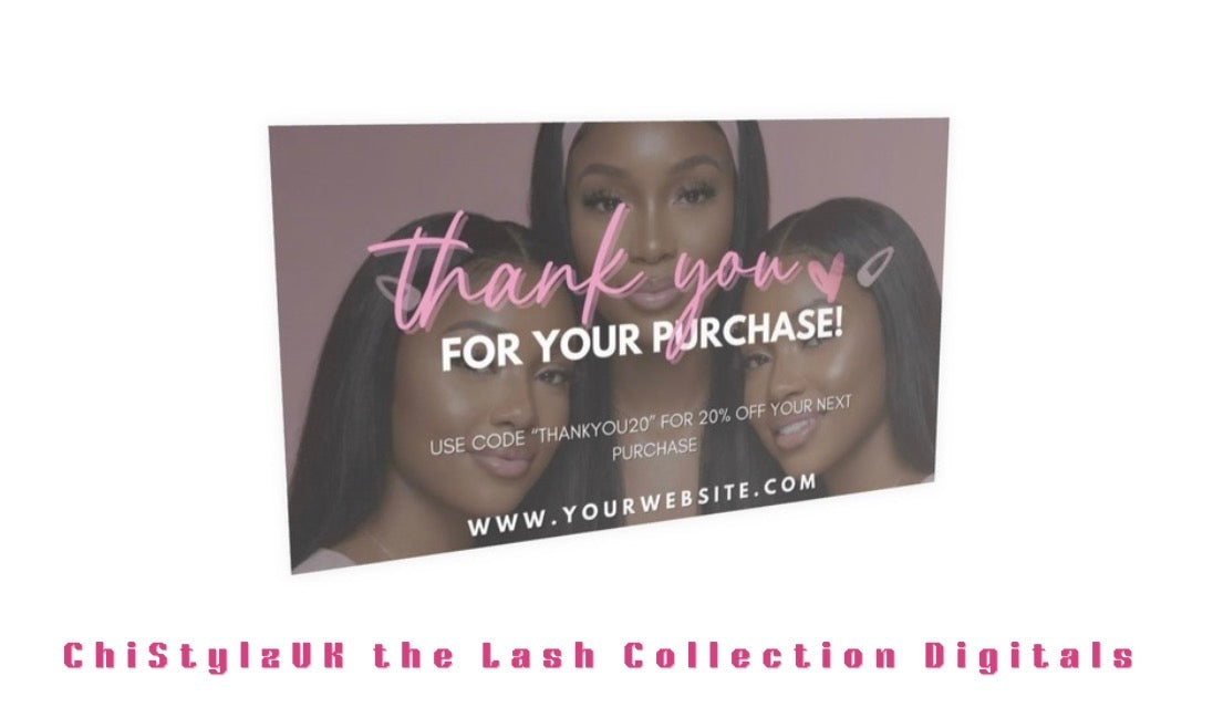 Customisable Business Thank You Card Design