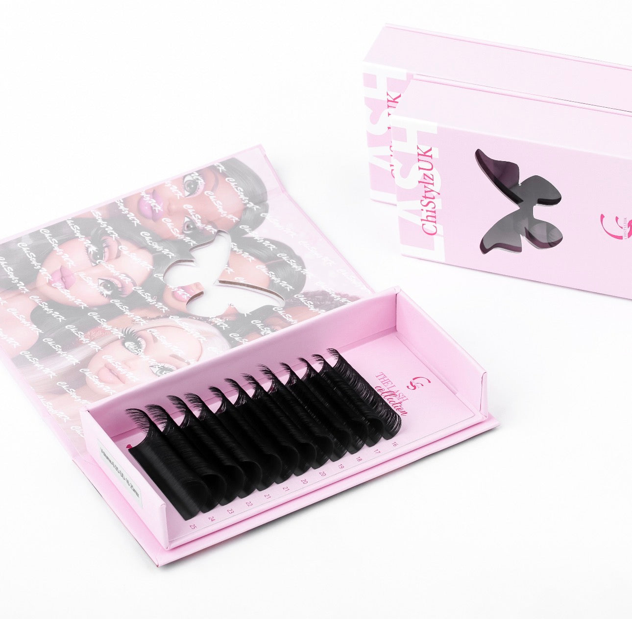 CSUK Matte Black Cashmere Lash Trays (Volume Fan)