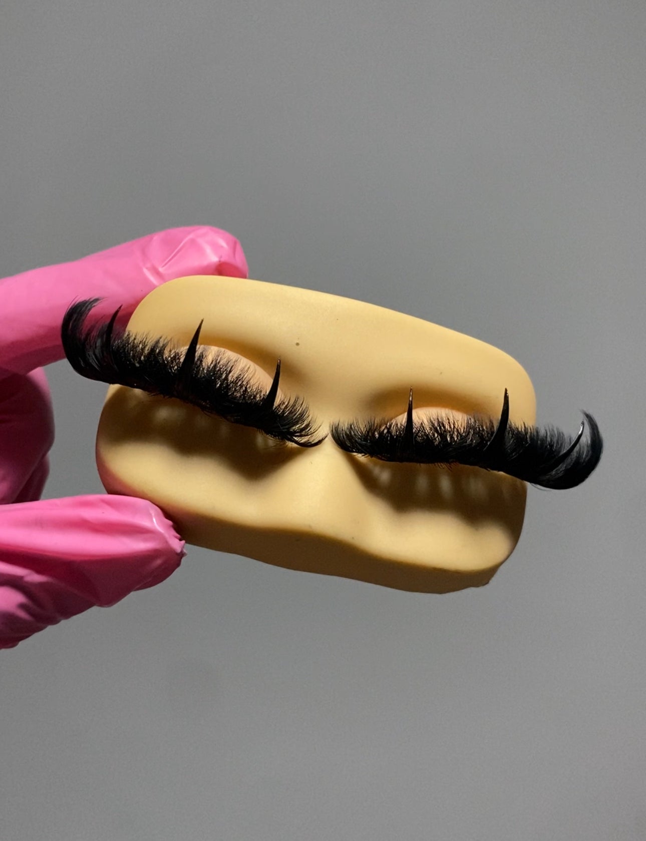 (DISCOUNTED PRICE!) Cat eye with spikes + bottoms custom lash strips