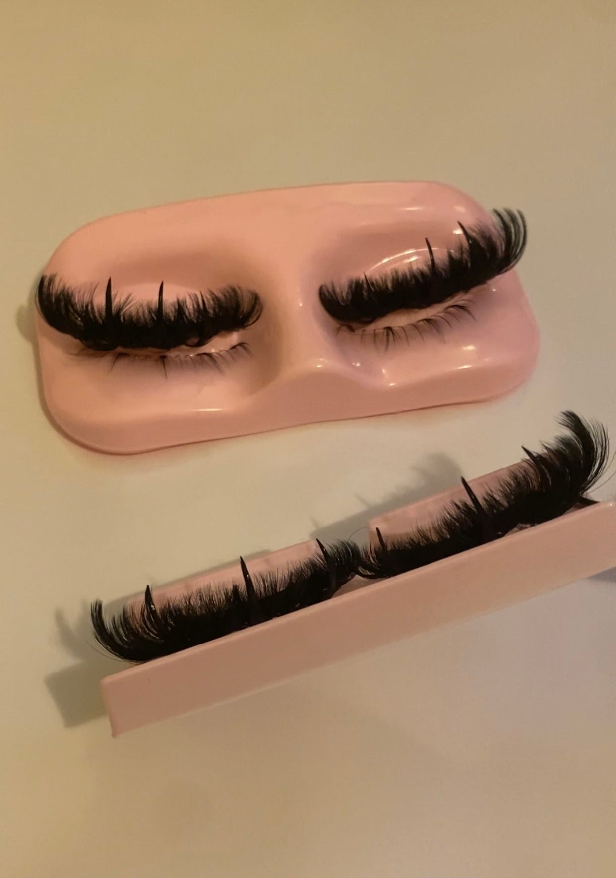 Messy Cat eye with spikes + bottoms custom lash strips