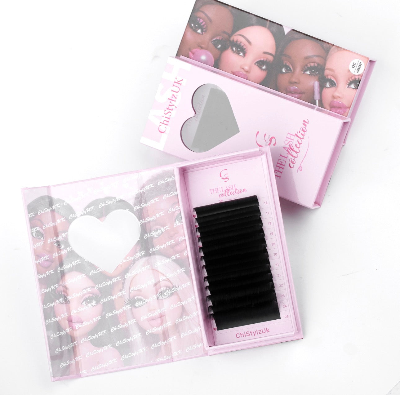 CSUK Matte Black Cashmere Lash Trays (Easy Fan)