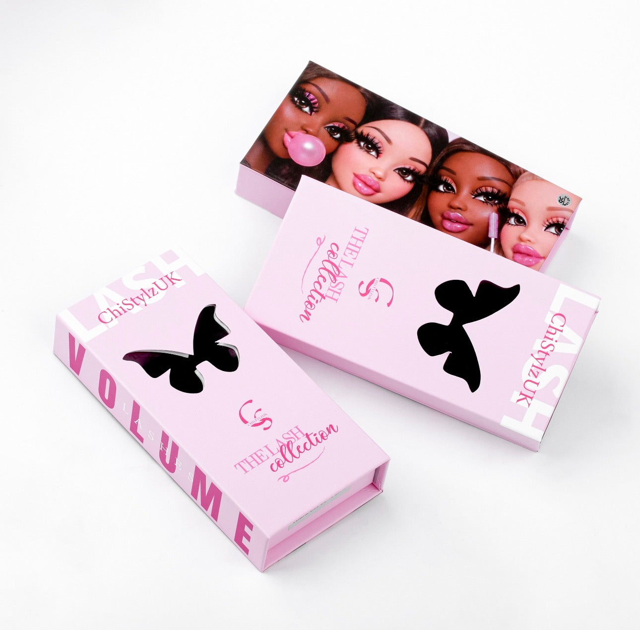 CSUK Matte Black Cashmere Lash Trays (Volume Fan)