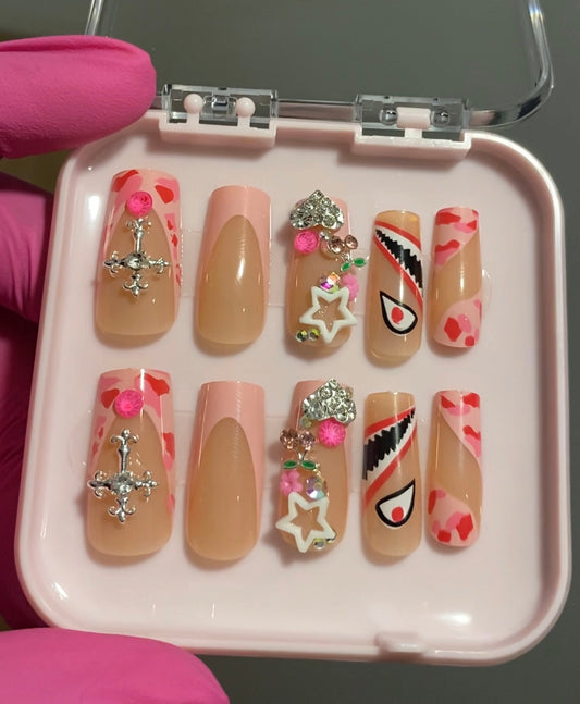 Blinged Moster Eye Press On Set