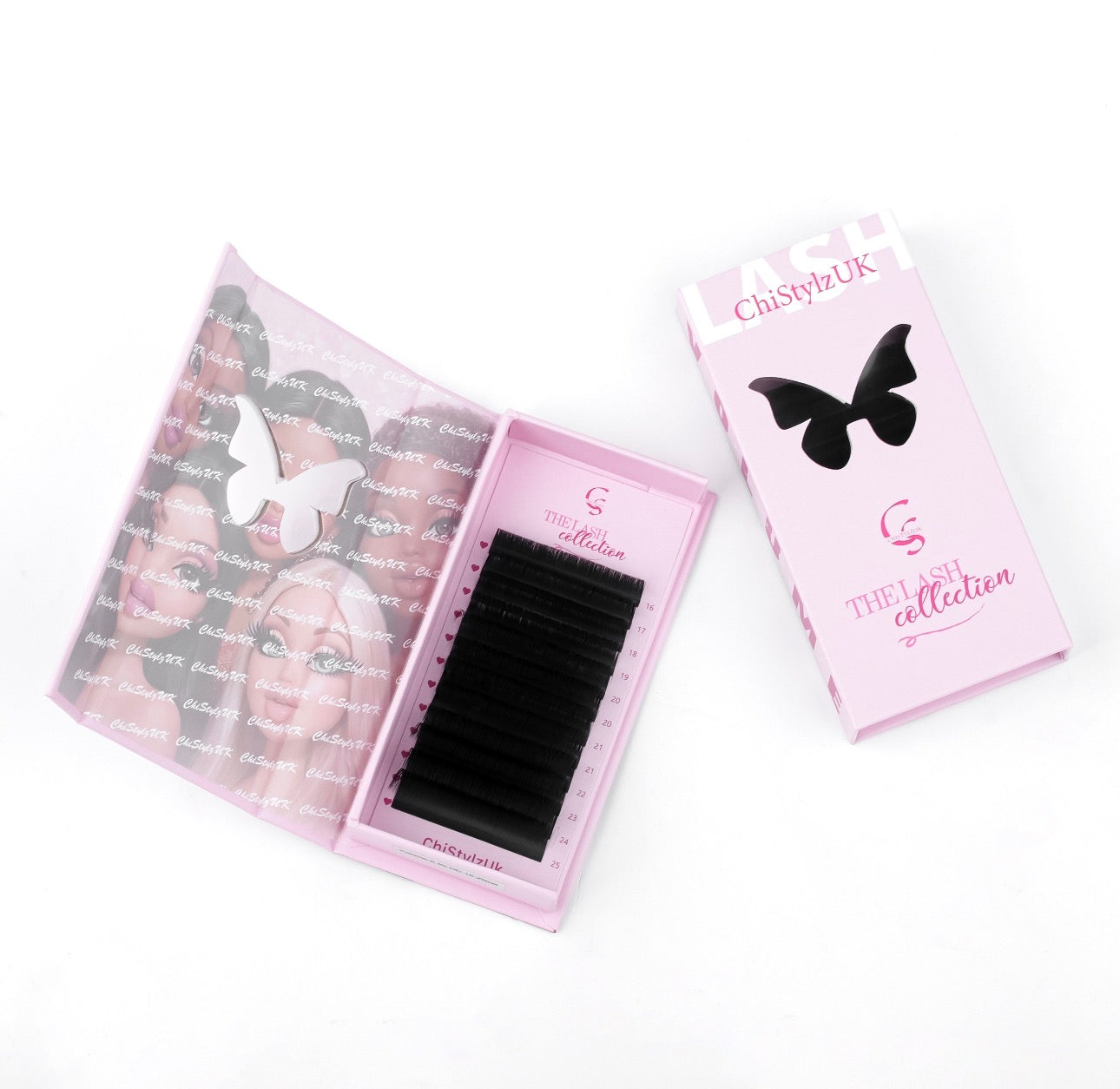 CSUK Matte Black Cashmere Lash Trays (Volume Fan)